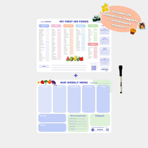 First 100 Foods Tracker & Weekly Meal Planner Set