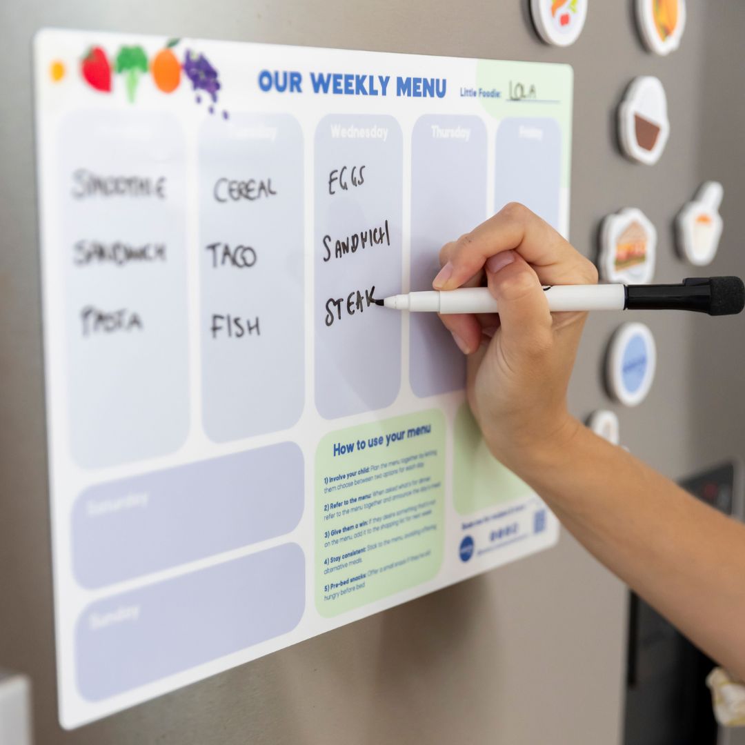 Nuestro menú semanal - Planificador de comidas semanal con imán para el refrigerador