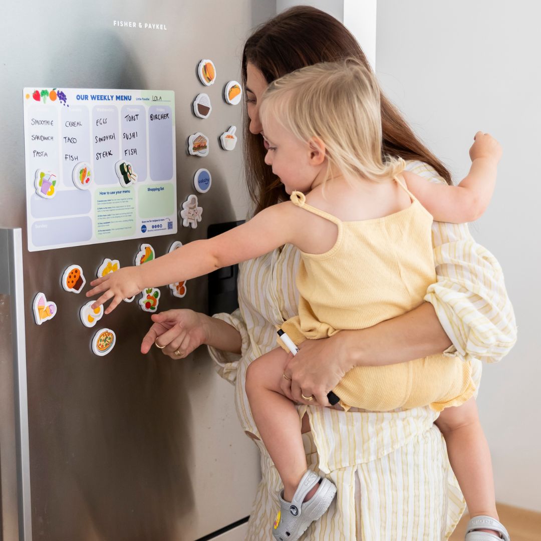 Nuestro menú semanal - Planificador de comidas semanal con imán para el refrigerador